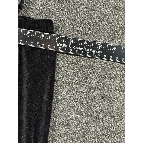 Eileen Fisher Velour Pant Womens Size 1X Black Leggings High Rise Stretch Velvet - Picture 7 of 9